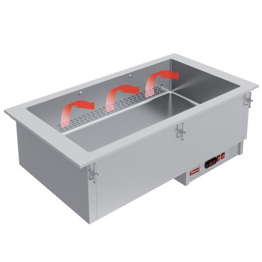 DIAMOND - Elément bain-marie 2 GN 1/1  - à sec - ventilé
