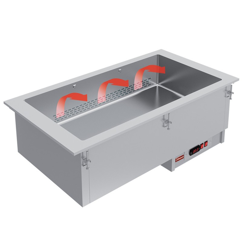 DIAMOND - Elément bain-marie 2 GN 1/1  - à sec - ventilé