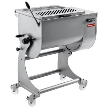 DIAMOND - Mélangeur à viande en inox 80 kg - piètement sur roues