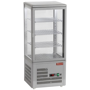DIAMOND - Vitrine de table ventilée - 4 faces vitrées - 4 niveaux "grey"