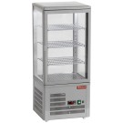 DIAMOND - Vitrine de table ventilée - 4 faces vitrées - 4 niveaux "grey"
