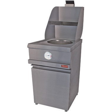 DIAMOND - Friteuse gaz heavy duty - 1 cuve ronde - mécanique
