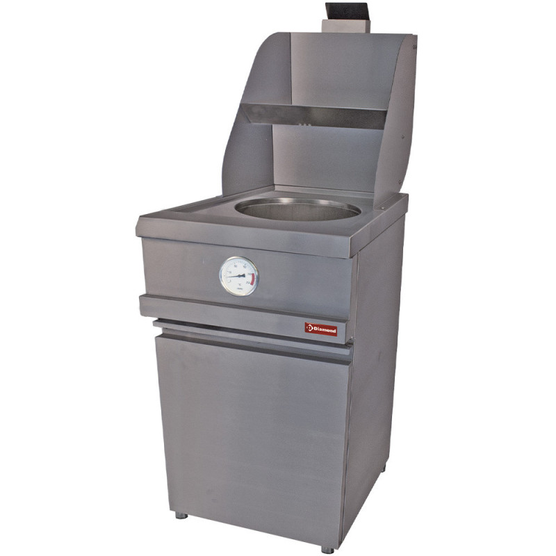 DIAMOND - Friteuse gaz heavy duty - 1 cuve ronde - mécanique