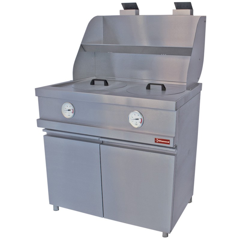 DIAMOND - Friteuse gaz heavy duty -   2 cuves rondes - mécanique