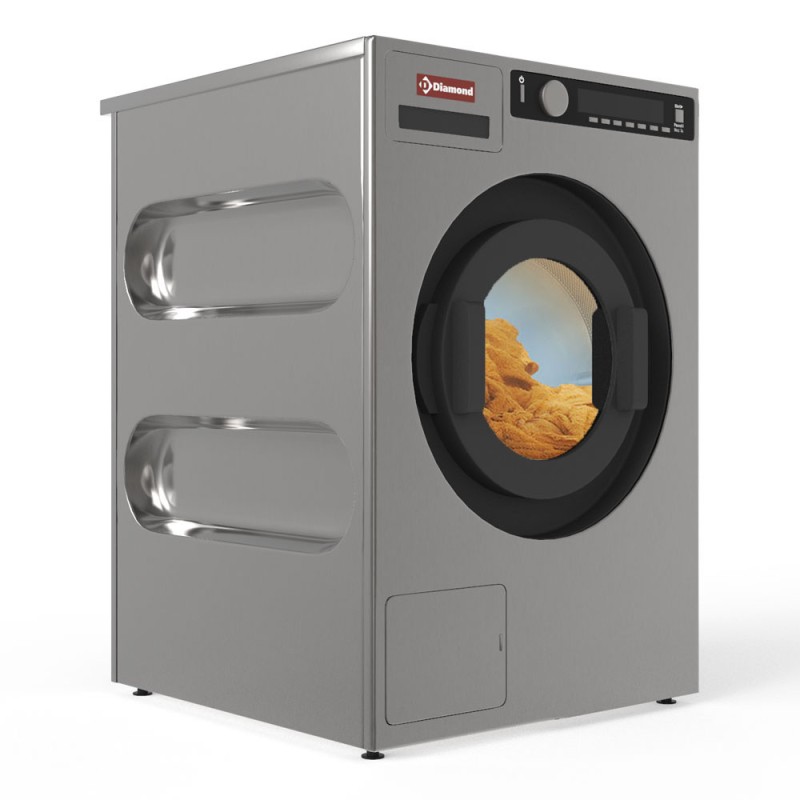 DIAMOND - Laveuse - essoreuse "inox-titanium" - avec pompe de décharge 8 kg