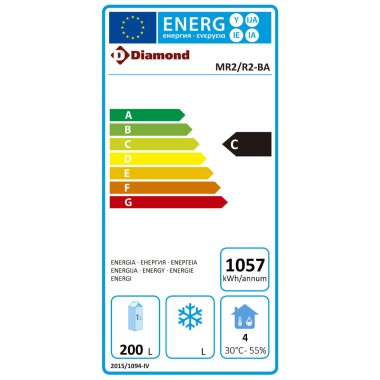 DIAMOND - Table frigorifique - ventilée - 2 portes GN 1/1 260 litres