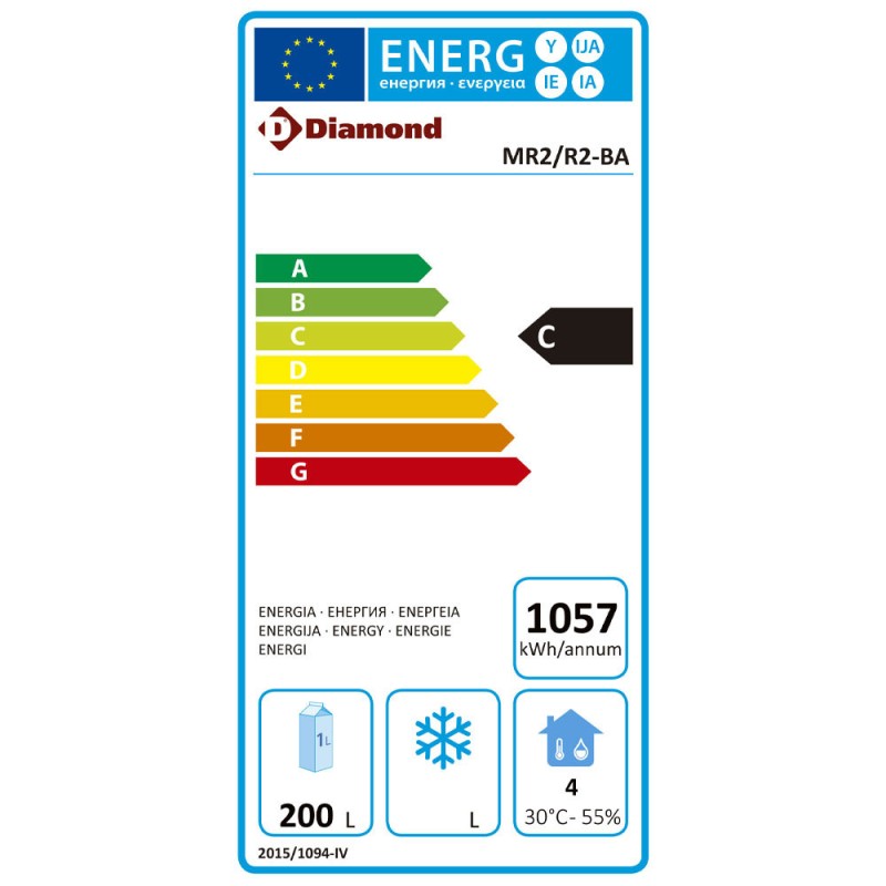 DIAMOND - Table frigorifique - ventilée - 2 portes GN 1/1 260 litres