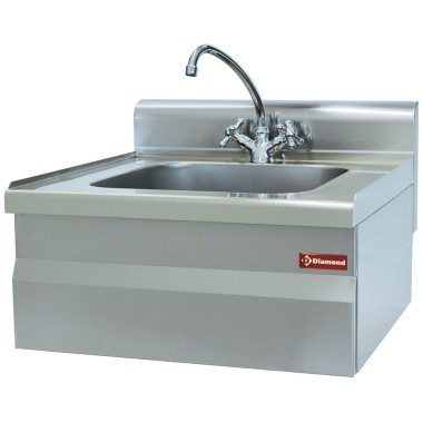 DIAMOND - Evier 400x400xh200, avec robinet mélangeur et siphon