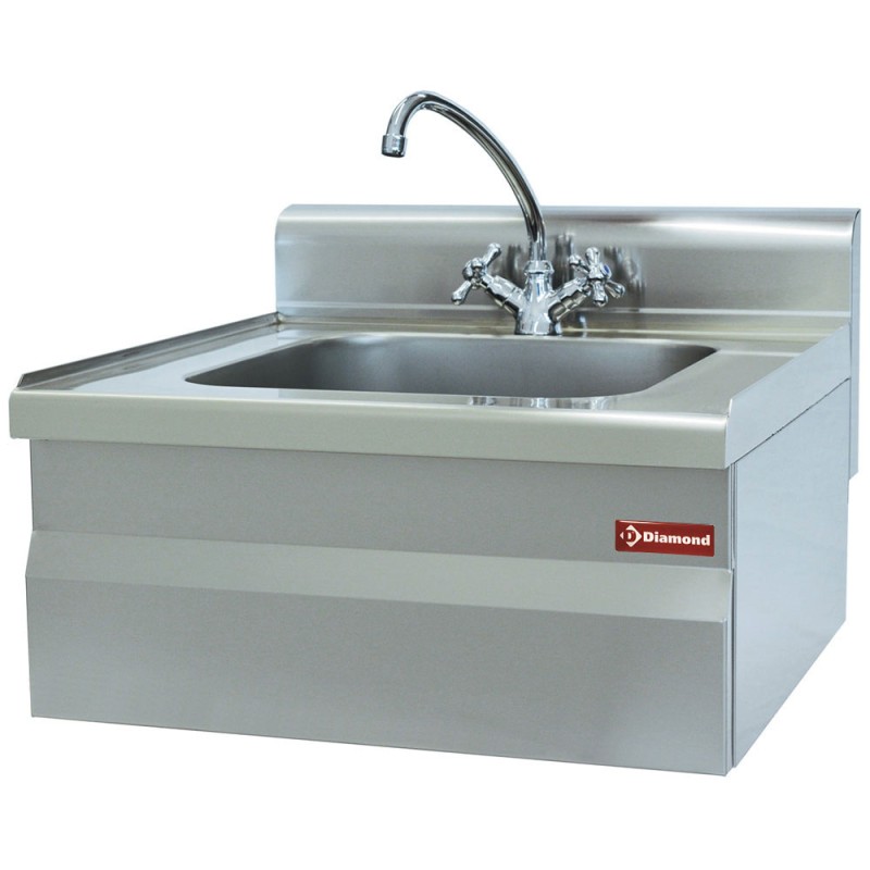 DIAMOND - Evier 400x400xh200, avec robinet mélangeur et siphon