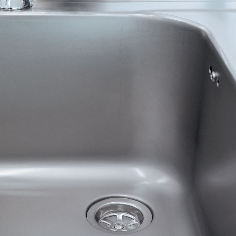 DIAMOND - Evier 400x400xh200, avec robinet mélangeur et siphon