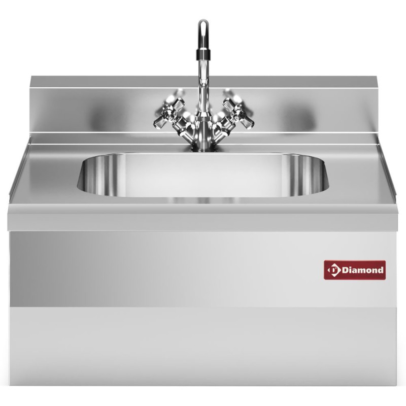 DIAMOND - Evier 400x400xh200, avec robinet mélangeur et siphon