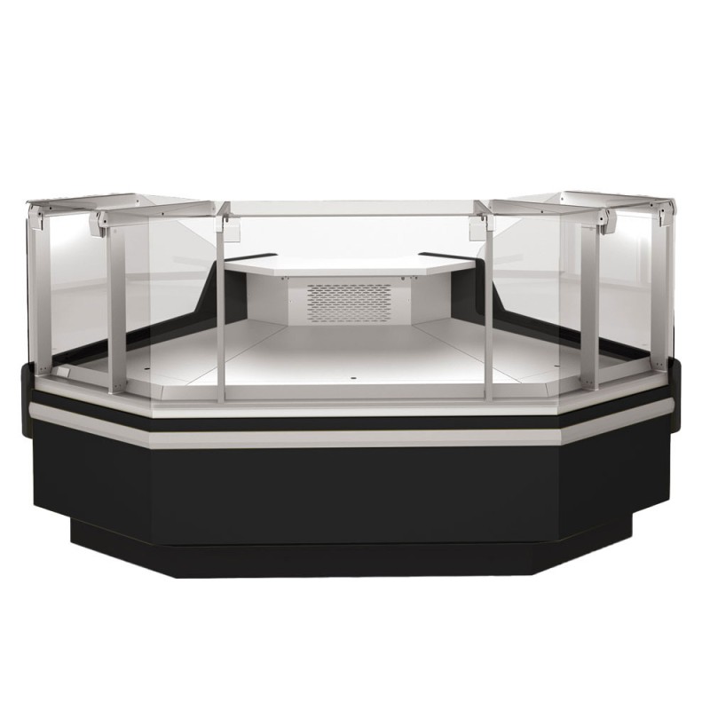 DIAMOND - Angle ouvert 90°, ventilé, 3 faces - noir 