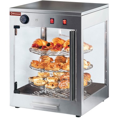 DIAMOND - Vitrine chauffante rotative diamétre 420 mm