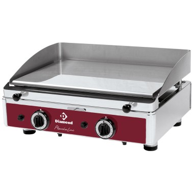 DIAMOND - Plaque de cuisson lisse chromée gaz