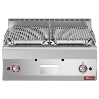 DIAMOND - Grill pierre de lave 1 / 1 module grille en fonte