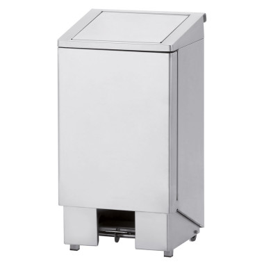 DIAMOND - Poubelle inox à pédale couvercle avec vérin 60 litres