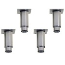 Kit 4 pieds inox réglables pour armoire - Diamond