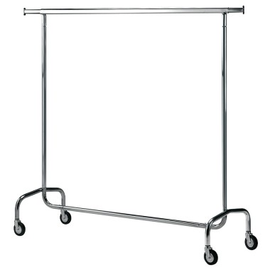 DIAMOND - Porte-vêtements sur roulettes démontables chromé