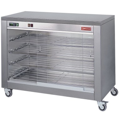 DIAMOND - Armoire vitrine chauffante 60 poulets sur roues
