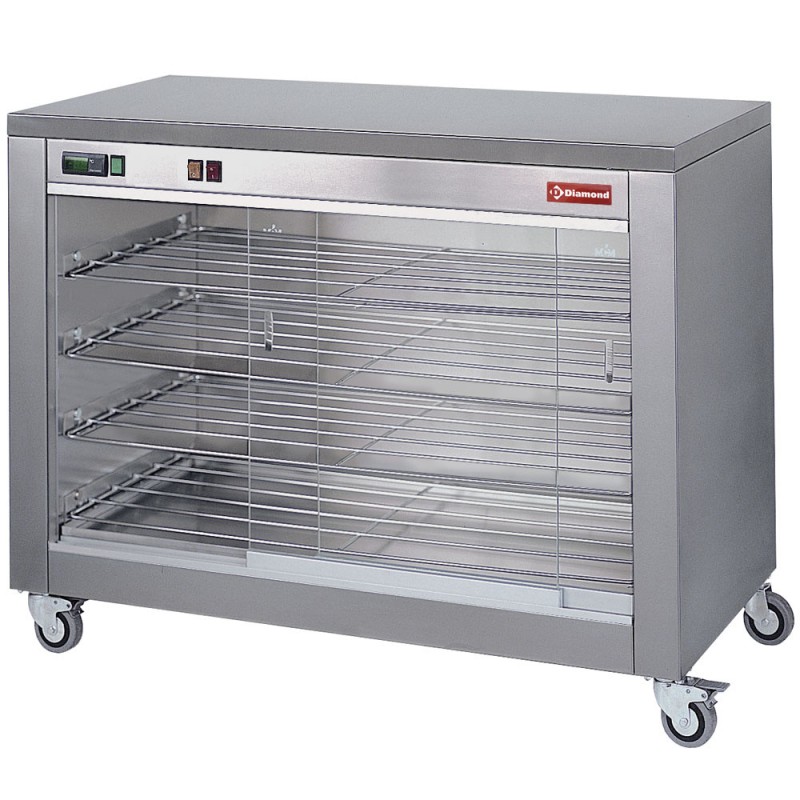 DIAMOND - Armoire vitrine chauffante 60 poulets sur roues