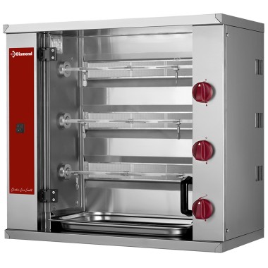 DIAMOND - Rôtissoire à poulets gaz 3 broches ( 9 poulets ) petit