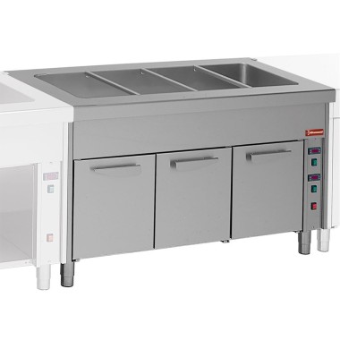 DIAMOND - Elément bain - marie sur armoire chauffante 2 x GN