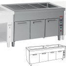 DIAMOND - Elément bain - marie sur armoire chauffante 2 x 3 GN