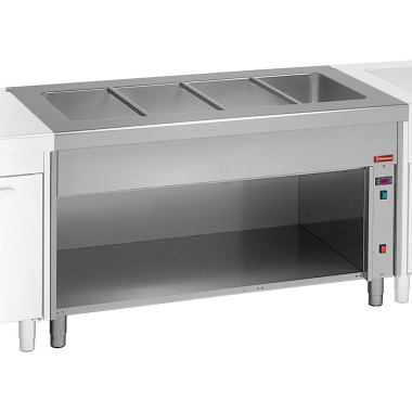 DIAMOND - Elément bain - marie sur meuble ouvert 2 x GN