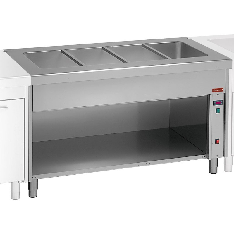 DIAMOND - Elément bain - marie sur meuble ouvert 3 x GN