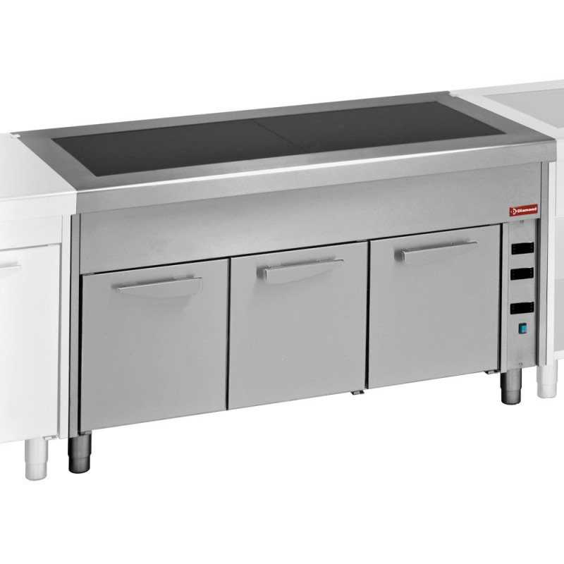 DIAMOND - Elément vitro - armoire chauffante 3 GN
