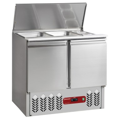 DIAMOND - Saladettes avec couvercle 2 x GN + 3 x GN + reserve 240 l