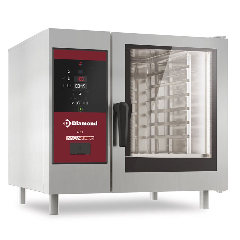 DIAMOND - Four gaz vapeur - convection 6 x GN + cleaning