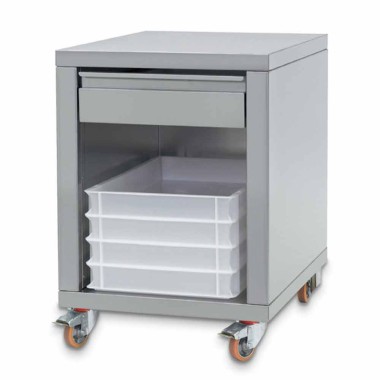DIAMOND - Support inox + tiroir à roues pour formeuses