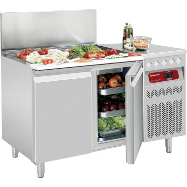DIAMOND - Table réfrigérée 2 portes GN  avec salade GN