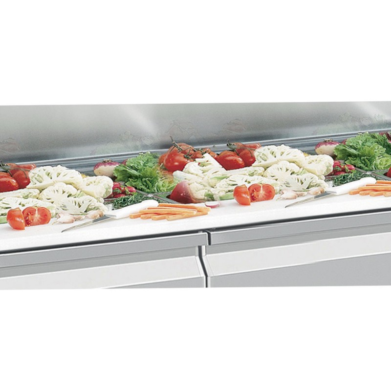 DIAMOND - Table réfrigérée 3 portes GN 1/1 405L. et saladette