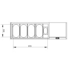 DIAMOND - Structure réfrigérée GN 4 x 1/3 1 x 1/9 et couvercle