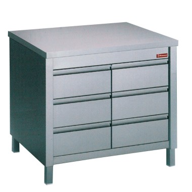 DIAMOND - Table  armoire avec 6 tiroirs