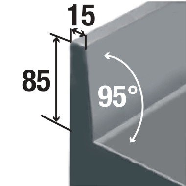 DIAMOND - Table sur armoire neutre à angle 90 degrés